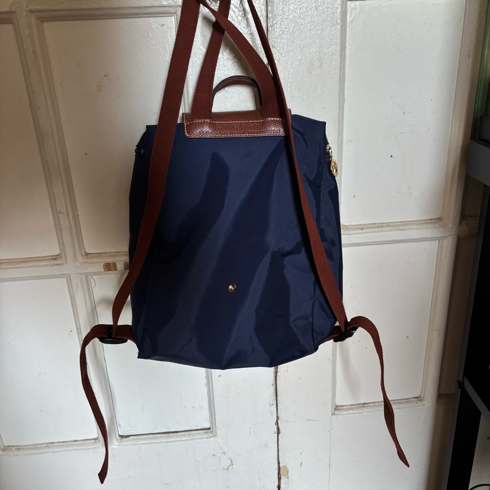Longchamp Le Pliage Nylon Canvas Backpack in Navy - Picture 4 of 9